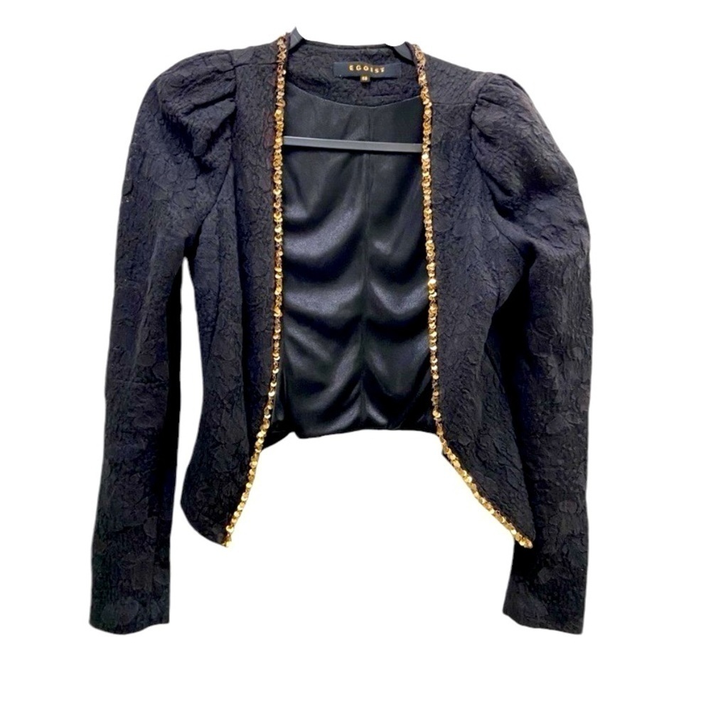 Egoist black jacket women’s size small cocktail business party